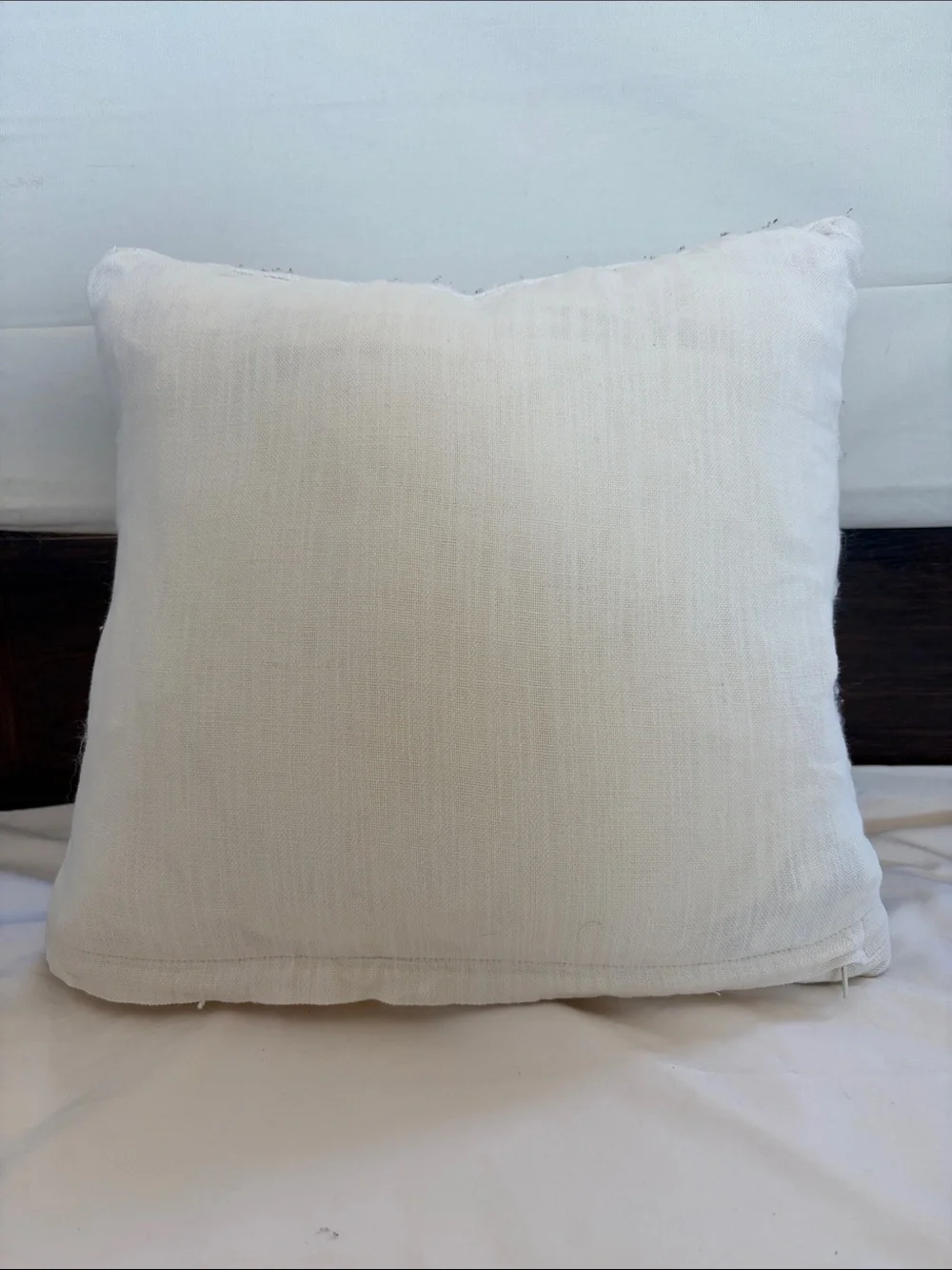 West Elm Cream Textured Stripe Accent Pillow Cover